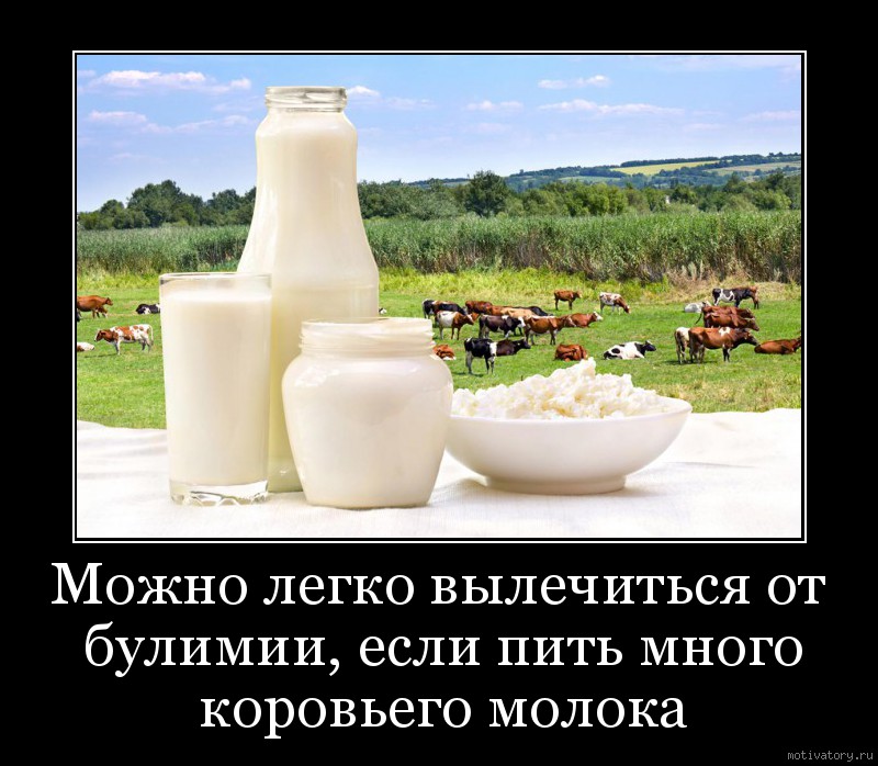 Можно легко вылечиться от булимии, если пить много коровьего молока