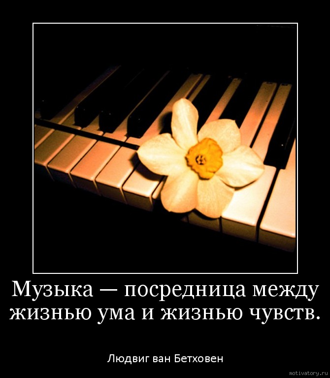 Музыка — посредница между жизнью ума и жизнью чувств.